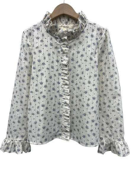 Blue Sprig Floral Blouse By Lili and Lala