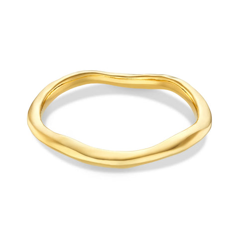 Gold Polished Bangle by Orelia