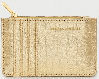Gold Card Purse - Gold Croc - by Estella Bartlett