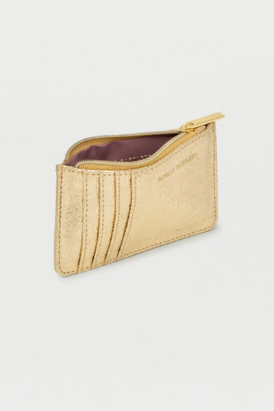 Gold Card Purse - Gold Croc - by Estella Bartlett