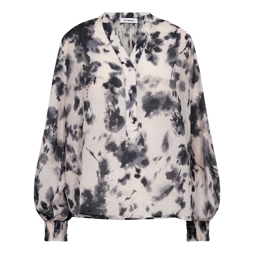 Grey Blur Print Blouse by Co Couture
