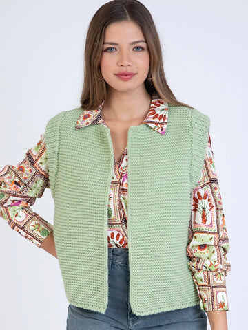 Mint Knitted Gilet by An’ge