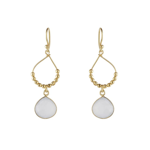 Bay Reef White Earrings by Ashiana London