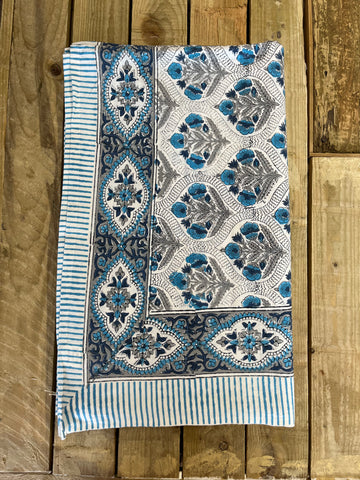 Blue/White Blockprint Tablecloth