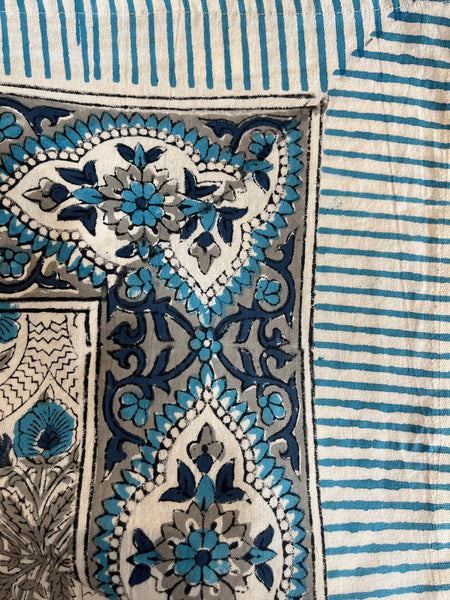 Blue/White Blockprint Tablecloth