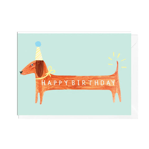 Birthday Sausage Dog Card by Jolly Awesome