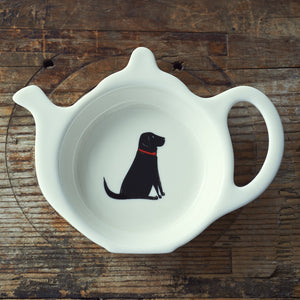 Black Labrador Teabag Dish by Sweet William