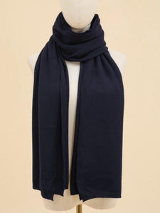 Navy Cashmere Mix Scarf