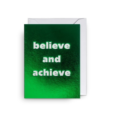 Believe and Achieve Mini Card by Langom Design