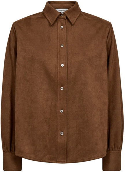 Camel Faux Suede Shaket by Co’Couture