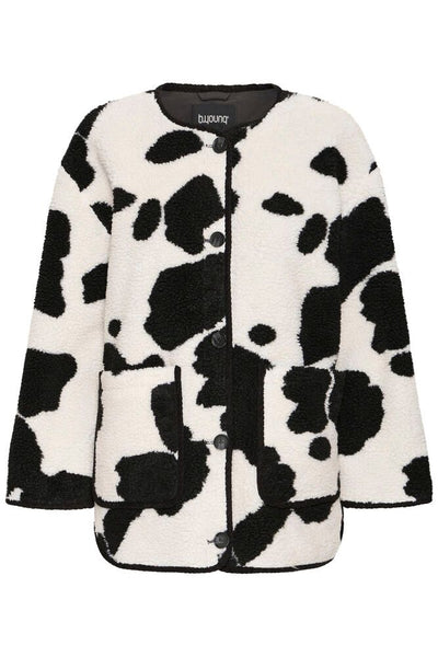 Cow Print Shearling Coat by B Young