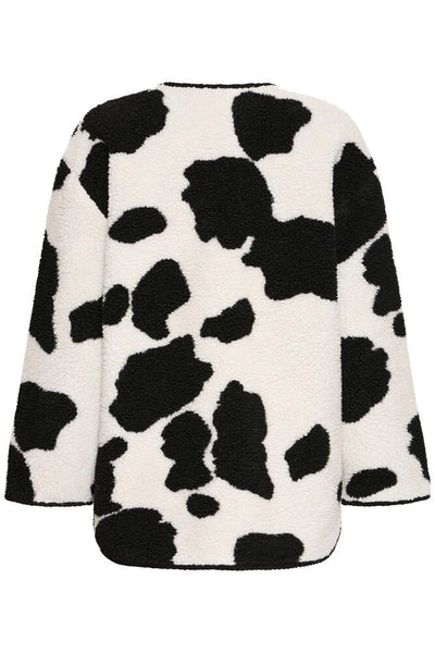 Cow Print Shearling Coat by B Young