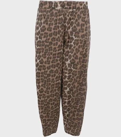 Leopard Barrel Pant by Black Colour