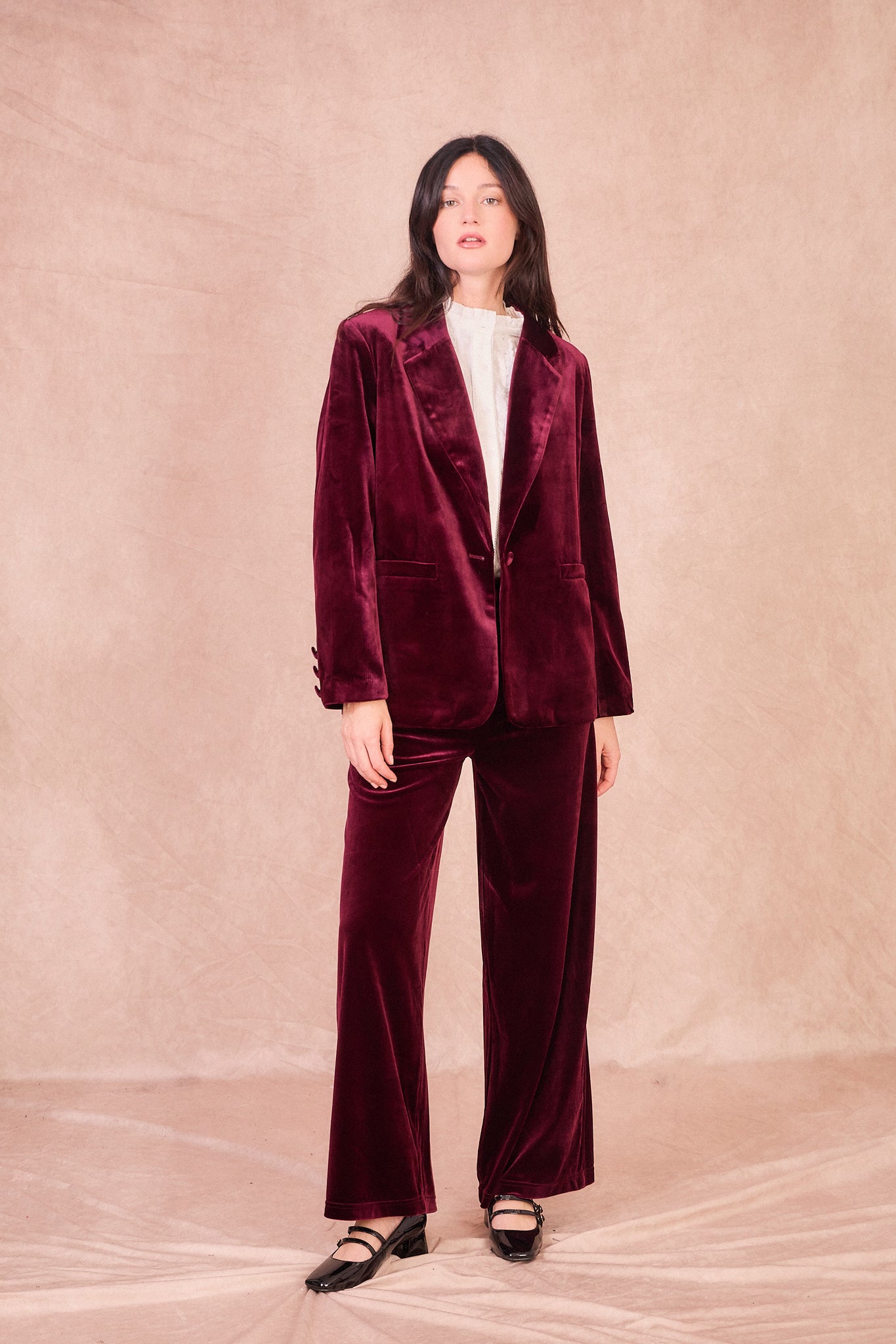 Burgundy Velvet Trousers