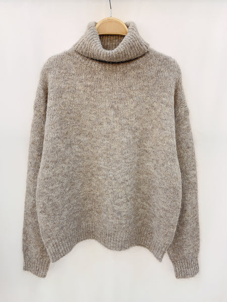 Taupe Slouch Jumper by Lili and Lala