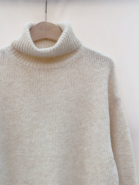 Cream Slouch Jumper  by Lili and Lala