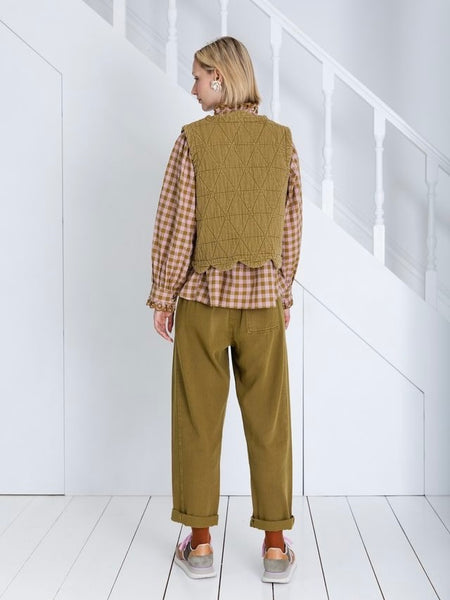 Olive Quilted Estelle Gilet By Bonté
