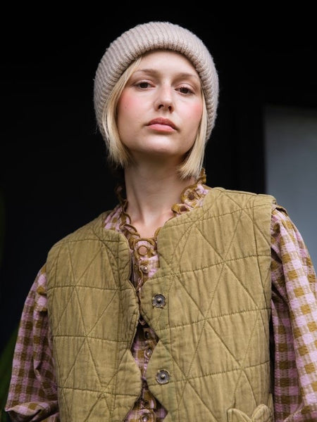 Olive Quilted Estelle Gilet By Bonté