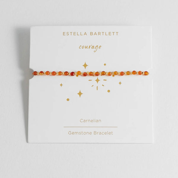 Wellness Carnelian Gemstone Amelia Bracelet by Estella Bartlett