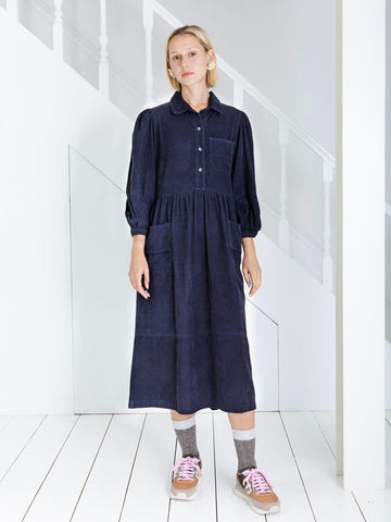 Midnight Baby Cord Adriane Dress By Bonté