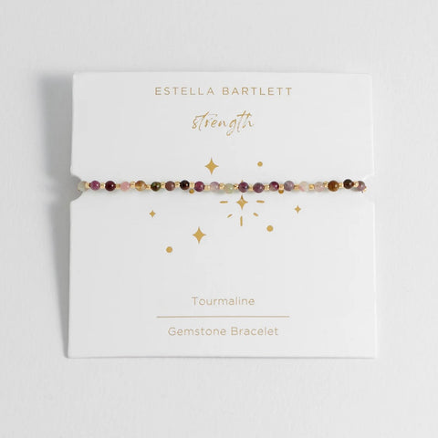 Wellness Malachite Brown Gemstone Amelia Bracelet by Estella Bartlett
