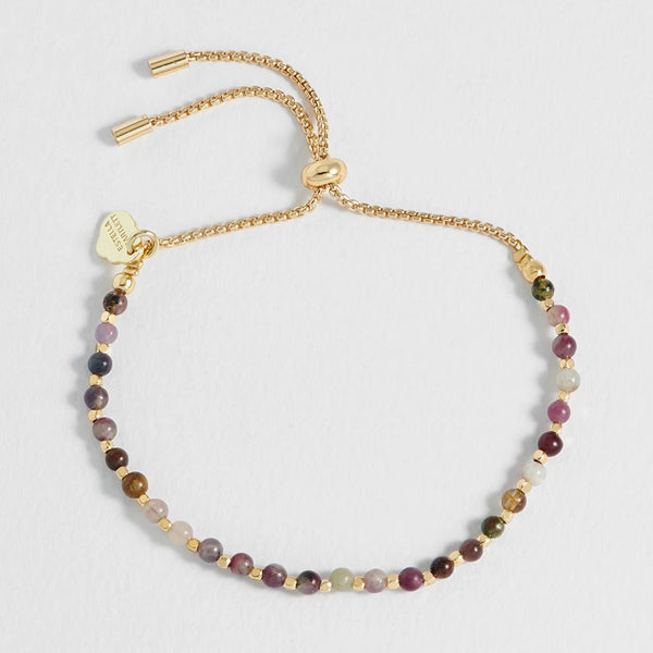 Wellness Malachite Brown Gemstone Amelia Bracelet by Estella Bartlett