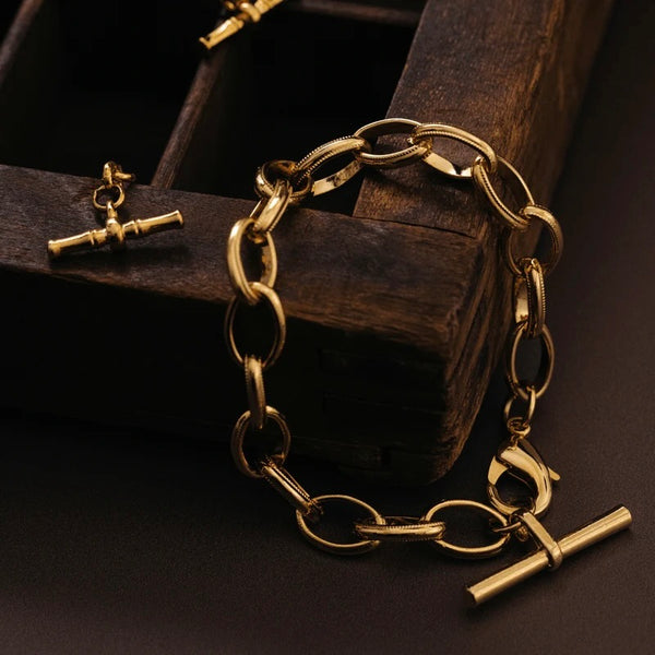 Oval Link T-Bar Drop Bracelet by Orelia