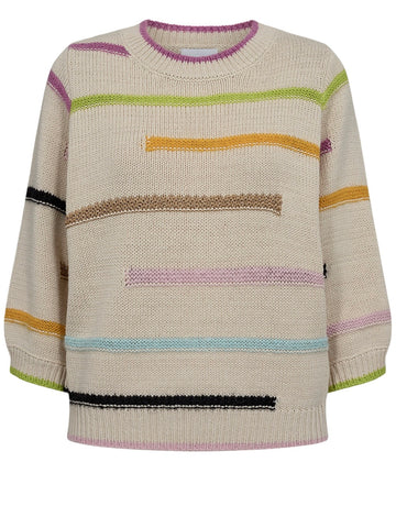 Birch Striped Knit Pullover by Numph