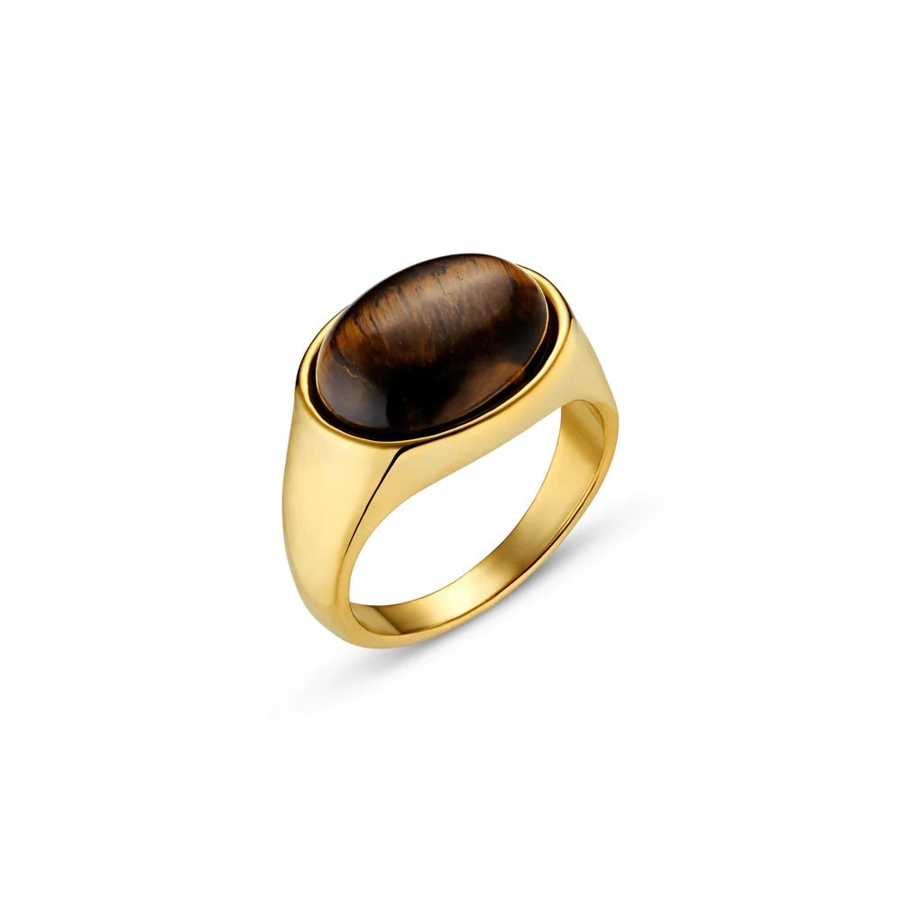 Semi-Precious Tiger's Eye Statement Ring by Orelia