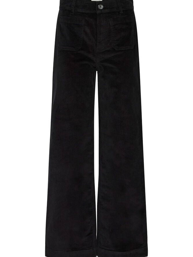 Black Front Pocket Corduroy Jeans by B Young