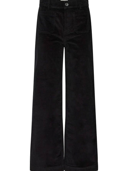 Black Front Pocket Corduroy Jeans by B Young