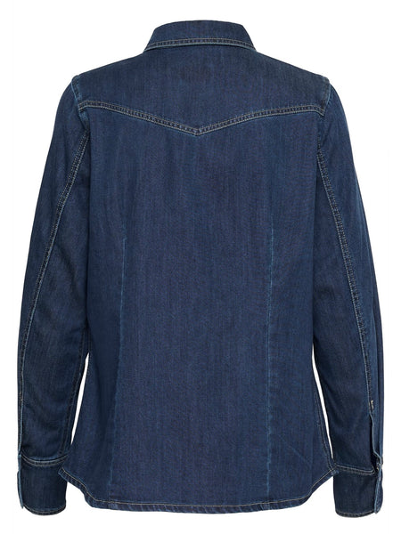 Dark Denim Western Shirt By Saint Tropez