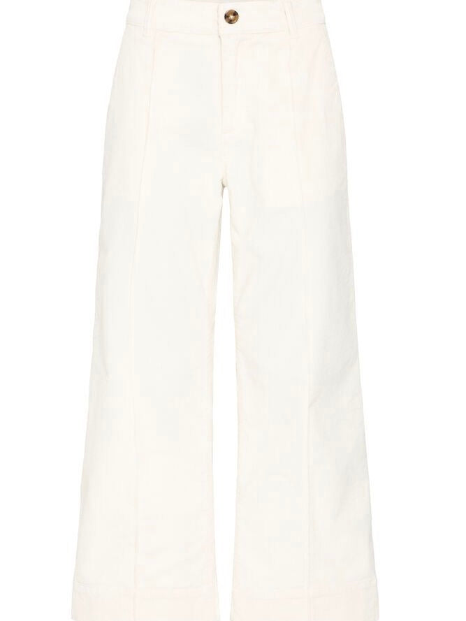 Ecru Front Pocket Corduroy Jeans by B Young