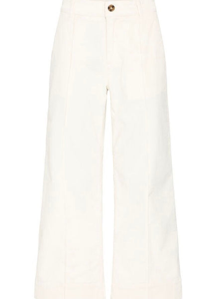 Ecru Front Pocket Corduroy Jeans by B Young