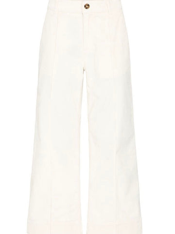 Ecru Front Pocket Corduroy Jeans by B Young