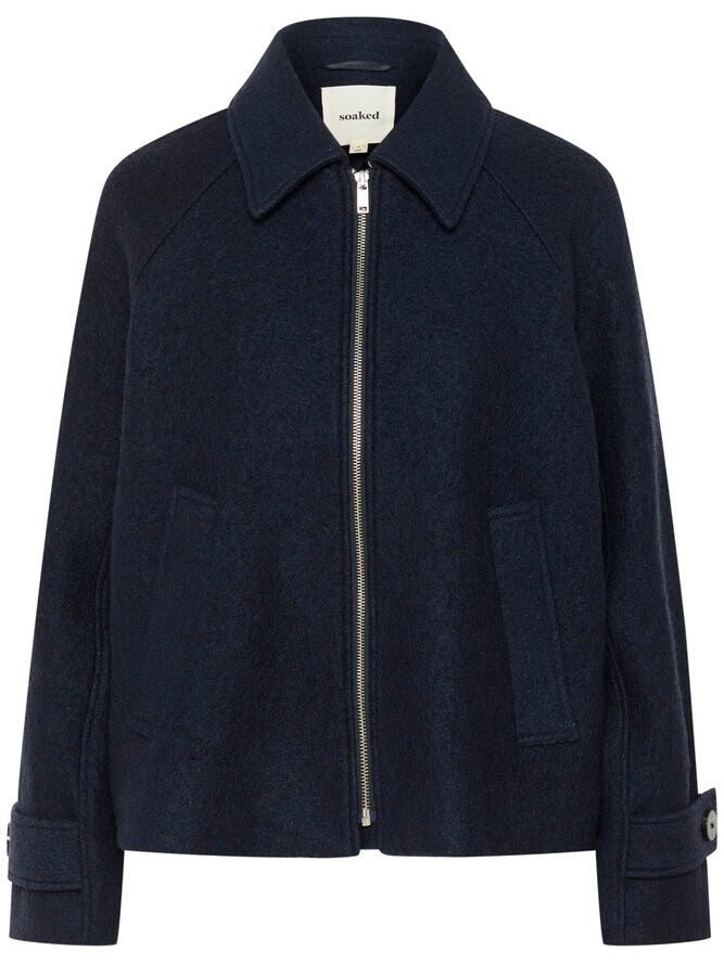 Navy Angelina Zip Jacket By Soaked