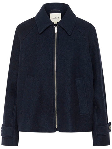 Navy Angelina Zip Jacket By Soaked
