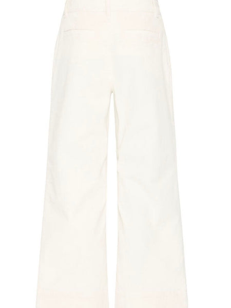 Ecru Front Pocket Corduroy Jeans by B Young