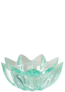 Teal Flower Candle Holder