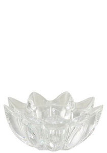 Clear Flower Candle Holder