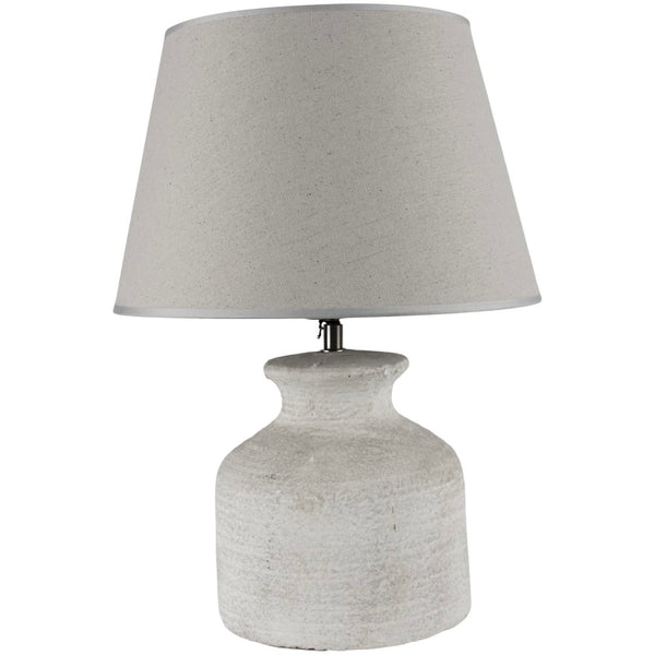 Stoneware Lamp Bella With Cream Shade