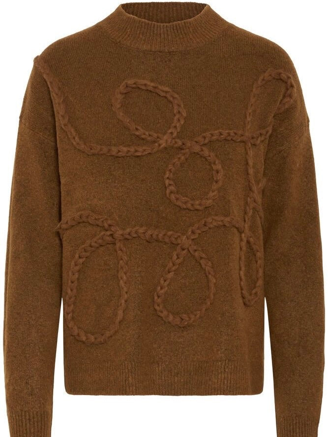 Cinnamon Patterned Stitch Jumper by B Young