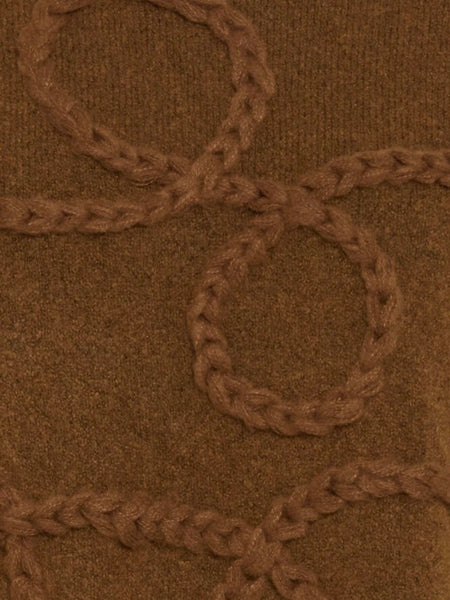 Cinnamon Patterned Stitch Jumper by B Young