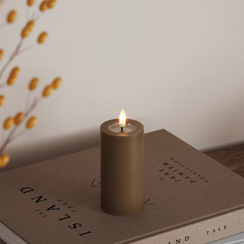 Unique LED Caramel Candle 5cm x 10cm By Deluxe
