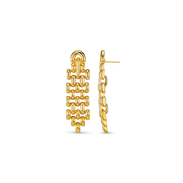 Statement Chain Link Drop Earrings by Orelia