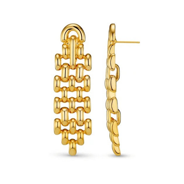 Statement Chain Link Drop Earrings by Orelia