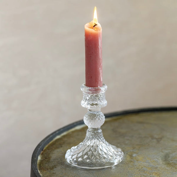 Clear Harlequin Candlestick