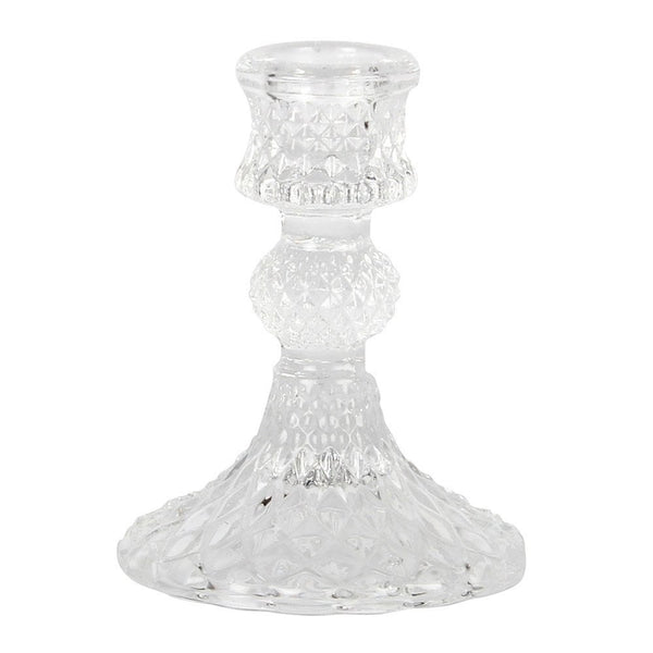 Clear Harlequin Candlestick