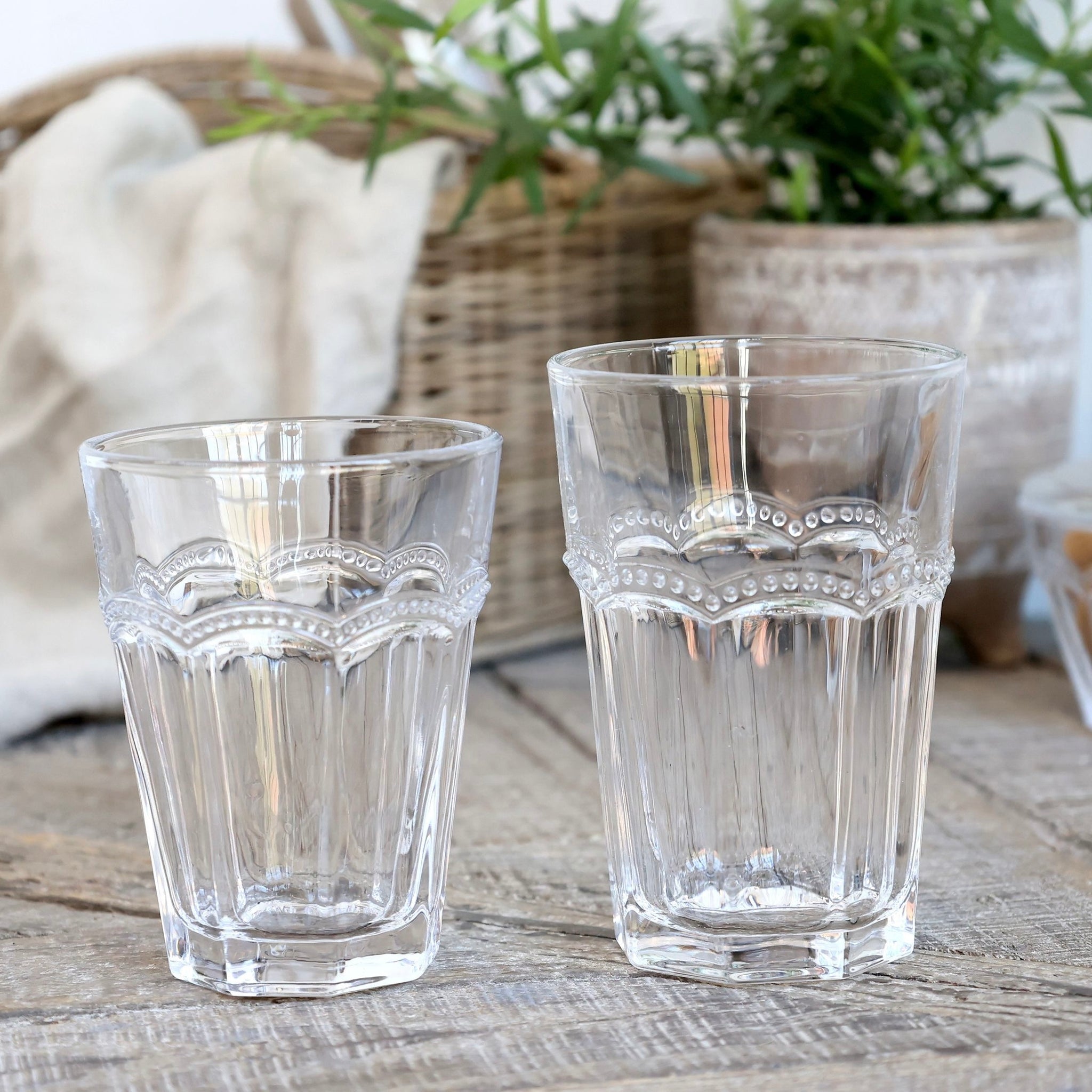 Antoinette Water Glass With Pearl Edge