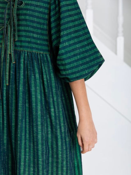 Striped Amber Puff Sleeve Dress By Bonté